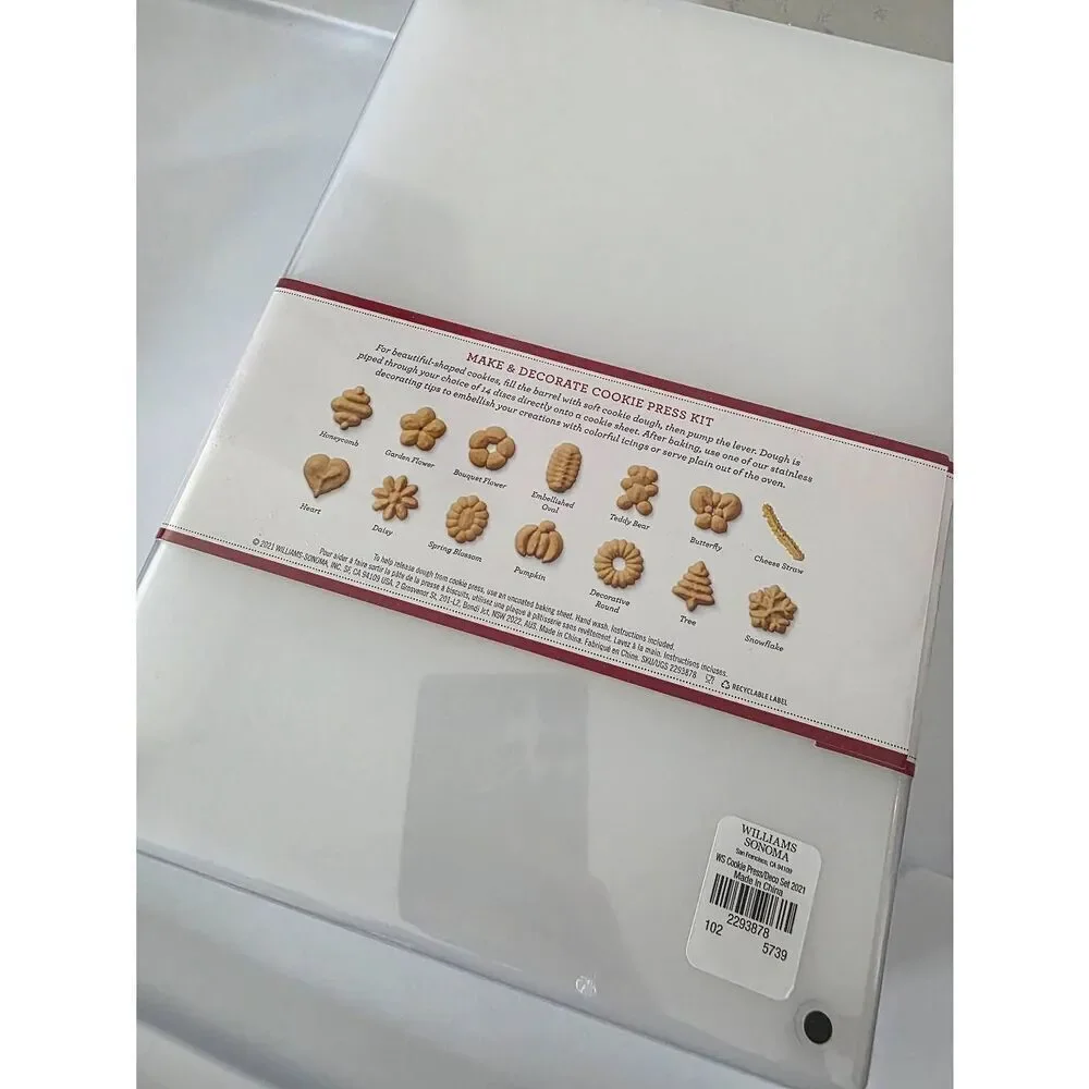 Kuhn Rikon Williams Sonoma Cookie Press Kit NEW